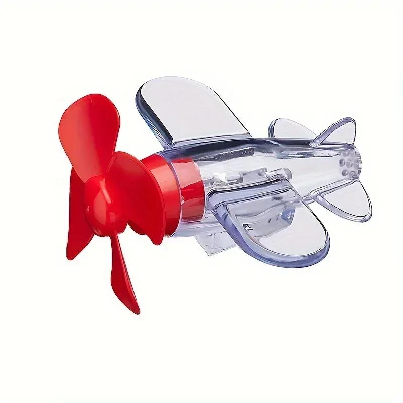 Wind Up Airplane Toy Electric Scooter Motorcycle Bike Handlebar Decoration Wind Powered Car Exterior Ornament
