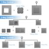 BSEED Mechanical Button Switches TV ST RJ45 Internet CAT5/6 Sockets EU French USB-C Wall Power Socket Glass Frames DIY Parts