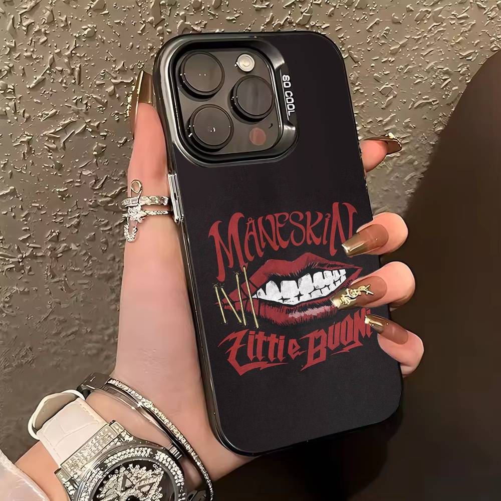 

M-Maneskin Damiano David Phone Case For iPhone 17,16,15,14,13,12,11 Plus,Pro Max,XS,Colored silver phone case iPhone15