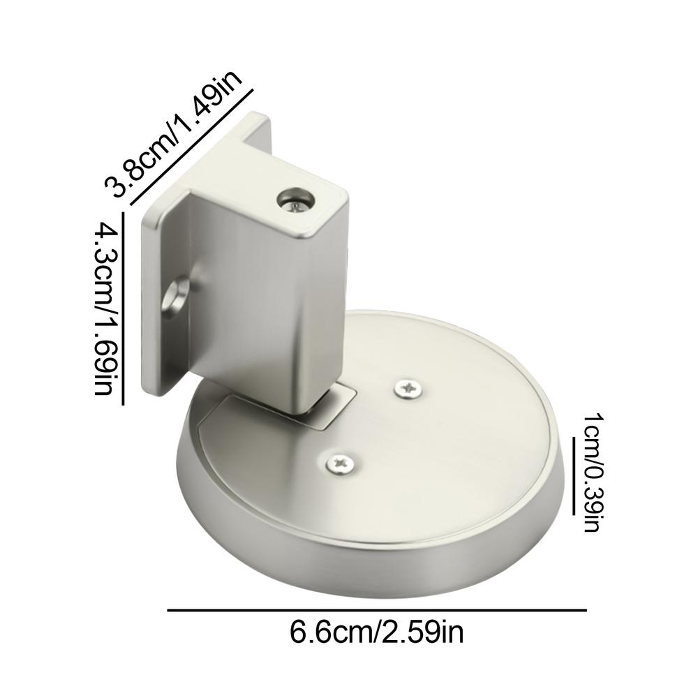 

Windproof Door Jammer Metal Floor Mount Door Jammer Mechanical No Drilling Door Stopper With Adhesive For Home Living Room срібний