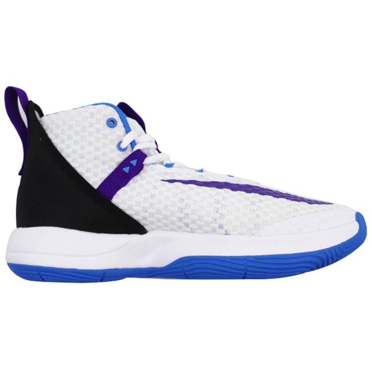 Nike Zoom Rize 1 Comfortable Versatile Mid-Top Zoom Air Technology Basketball Shoes Unisex Sneaker Black White Blue BQ5398-101