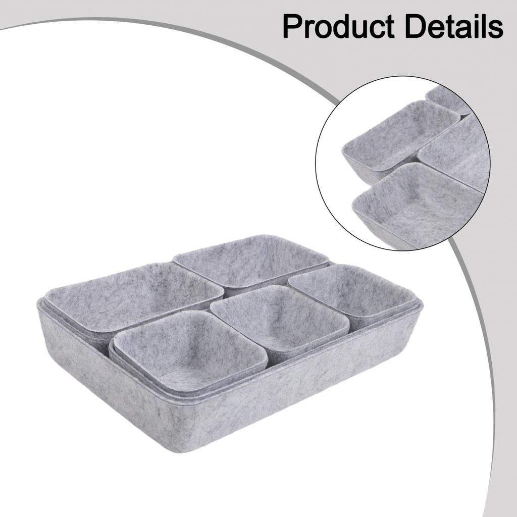 Cosmetics Organizer Felt Storage Box Efficient Organization
