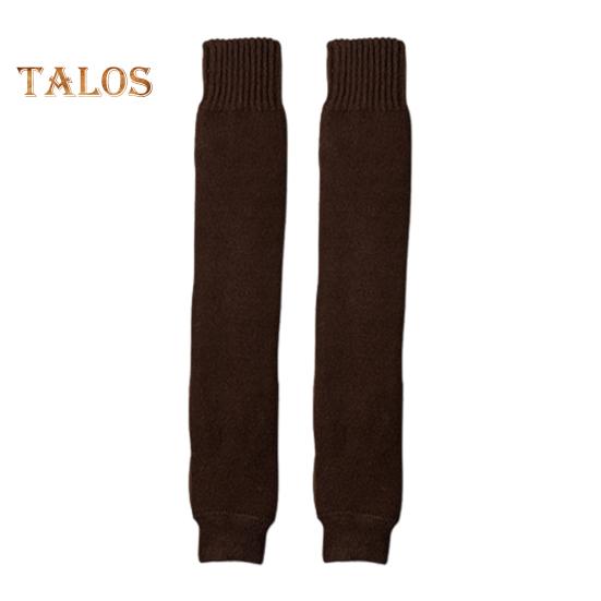 

1 пара зимних чехлов для икр, трикотажные эластичные, сохраняющие тепло, нескользящие, утолщенные, гетры, впитывающие пот, носки с начесом для холодной погоды темный кофе