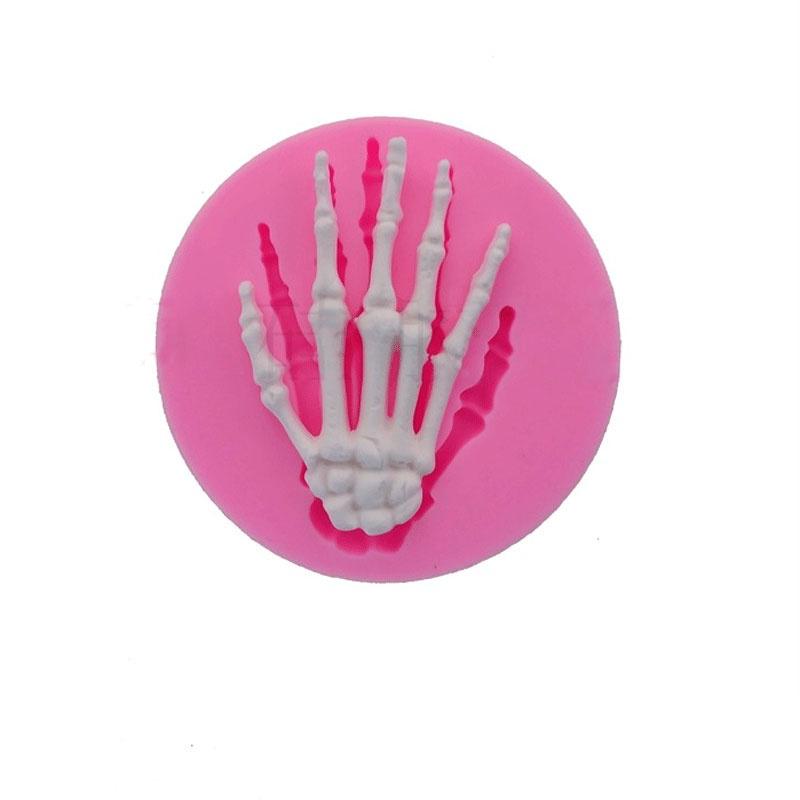 Newest SKELETON HAND Fondant Cake Decorating Silicone Mould Fimo DIY Mold Tools