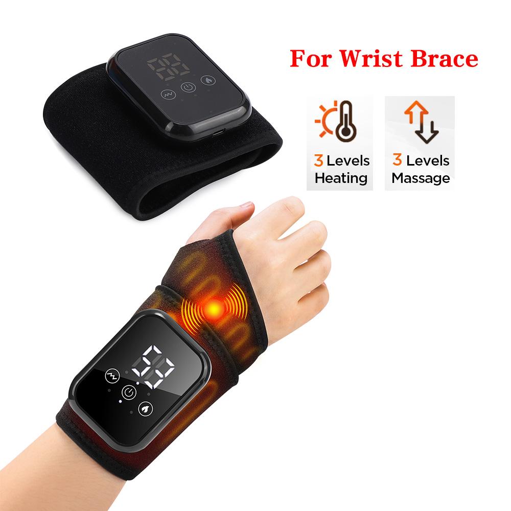 Durable And Safe Electric Heating Wrist Guard Vibration Massage Hot Compress Wrist Brace Ankle Wrap Hand Foot Protector Rechargeable Wristband
