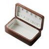 B97A-Jewelry Box Double-Layer Wooden Case Earring Necklace Bracelet Storage Organizer Wedding Gift In Walnut Wood