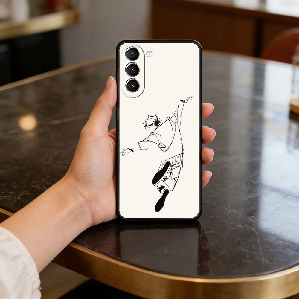 S-Surreal F-Figure A-Art Phone Case For Samsung S25,24,23,22,30,21,10,9,Ultra,Plus,Lite,FE,4,5 G Soft Black Case