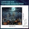 Halloween Garage Door Banner 7 x 8 Ft Halloween Skeleton Pumpkin Garage Door ...
