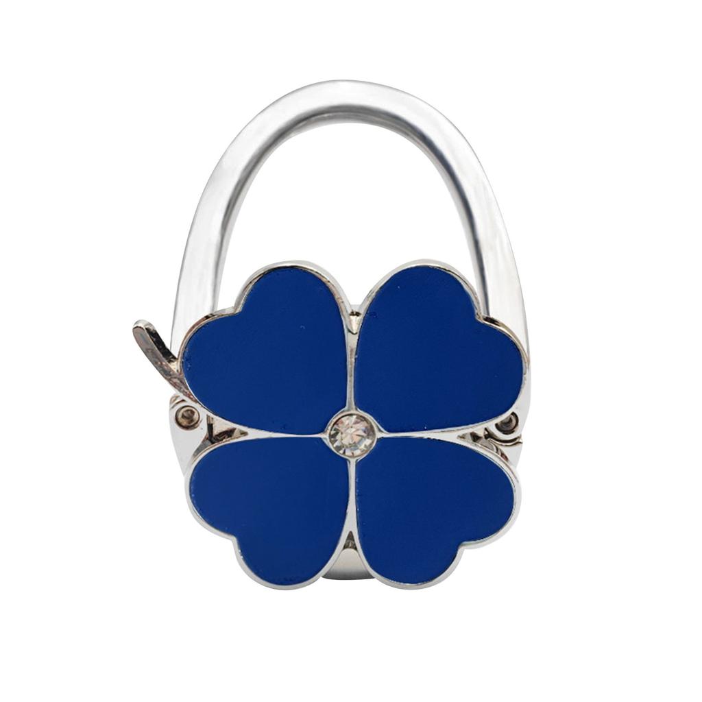 Fourleaf  External Bag Hook, Foldable Portable Hook Solid Color Leather Table Side Bag Hook Handbag Bag Hook