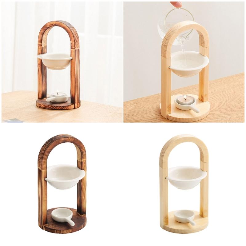 Portacandele a lumino in ceramica, Bruciatori a olio per olio profumato, Scaldacera a lumino Decorazione Camera da letto, Arredamento Soggiorno