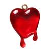 Summer Love Drop Blood Pendants with Hole Color Heart Hang Tags Acrylic Jewelry Necklace Pendant DIY Accessories