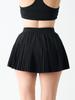 In-Stock High Waist Pleated Athletic Skort with Anti-Exposure and Quick-Drying Features, Side Pockets, and Midi Length