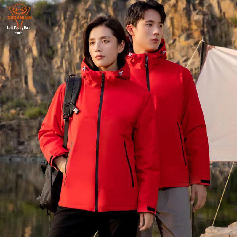 Men's and Women's Cotton-Padded Jacket: Thick, Warm, Hooded, Customizable Logo Windbreaker for Outdoor Work