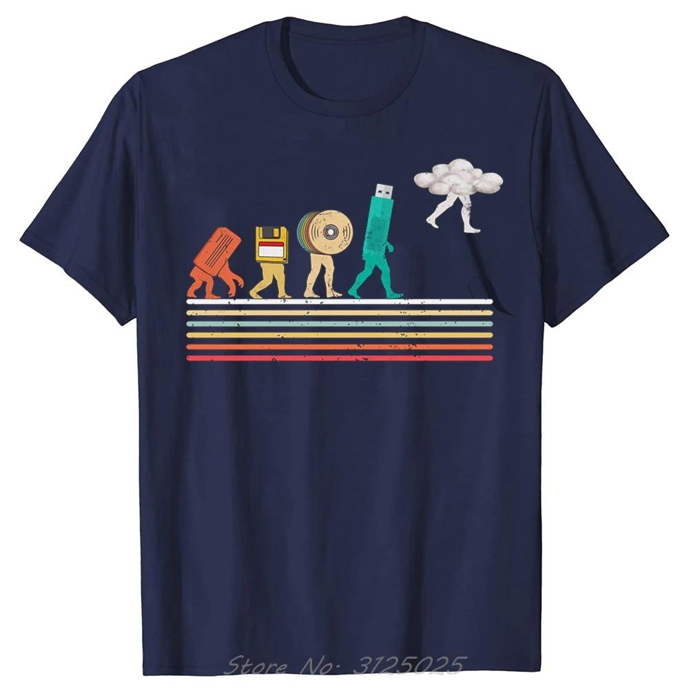 Sleep Graphics Men's Fashion Cotton T-shirt Computer Science Python Programmer Evolution Cloud Coding Programming T-shirt Casual