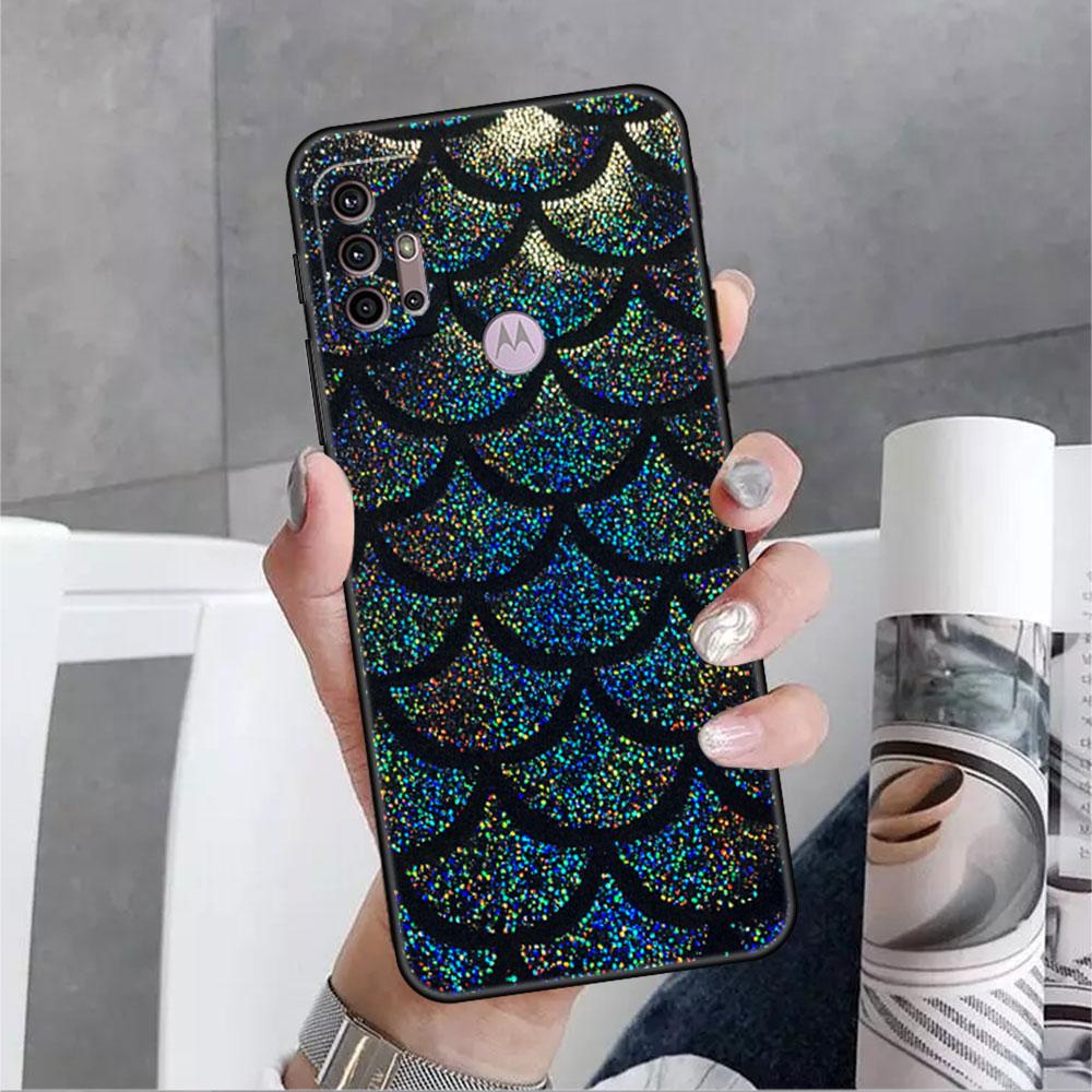 Snake Skin Print Case For Motorola G30 G60 G22  G9 Play G82 G52 G8 G9 G50 One Fusion Edge 20 Black Soft Phone Capas