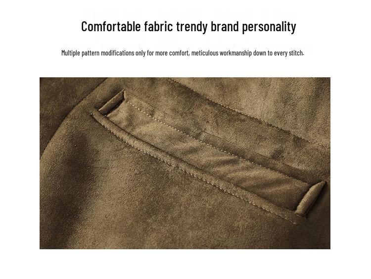 Men's Winter Lapel Leather & Fur Color Block Jacket 
