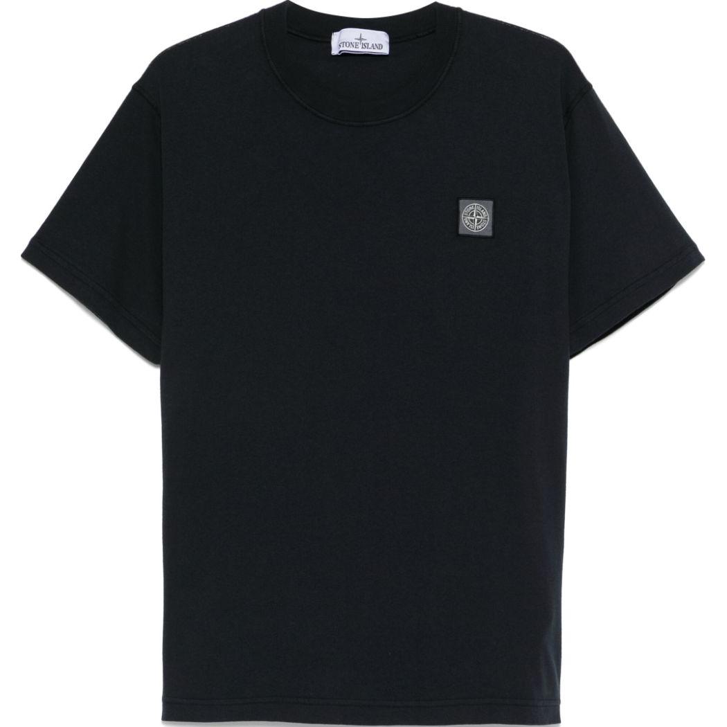 

Stone Island Solid Color Logo Crew Neck Short Sleeve T-Shirt Men tops Blue K1S152100237-V0020 M
