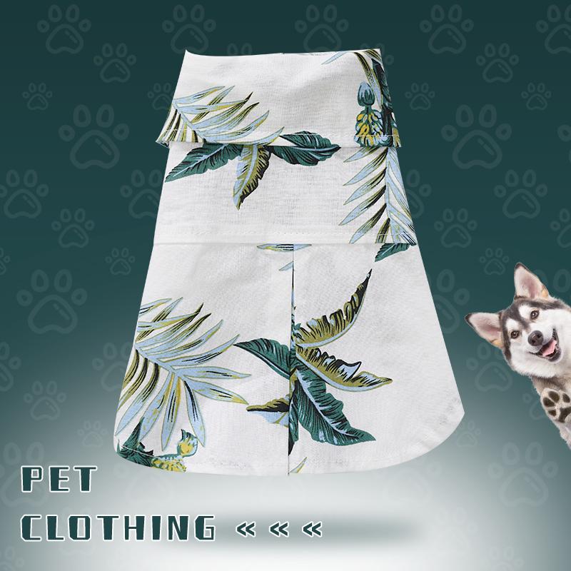 Trička pro psy v havajském plážovém stylu Tenká prodyšná letní Oblečení pro psy pro malé psy Vesta pro štěňata a kočky pro malé psy Bílá