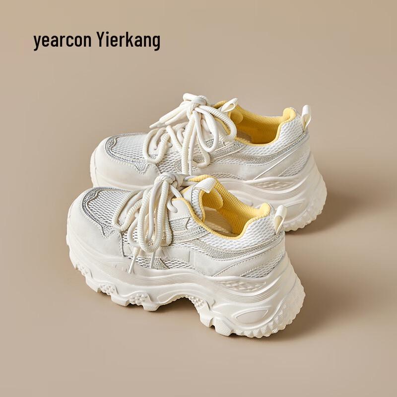 Yearcon Women s Chunky Platform Sneakers 38