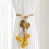2Pcs Curtain Tie Pumpkin Decor No-Drill Installation Decorative Curtain Holders Living Room Bedroom Balcony