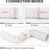Portable AC Exhaust Hose Adapter - Pipe Connector & Ventilation Extension Reducer