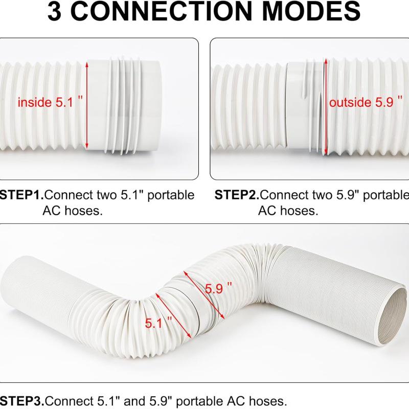 Portable AC Exhaust Hose Adapter - Pipe Connector & Ventilation Extension Reducer