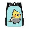 Chubby Pearl Cockatiel Backpack Hot Sale Daypack Large Capacity Kids BookBag School Bag Shoulder Bags for Men Women