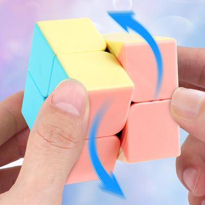 Quick Twist Magic Cube 2x2x2 Macaron Stress-relieving Puzzle Professional Smooth Speed Game Children's Toy Gift