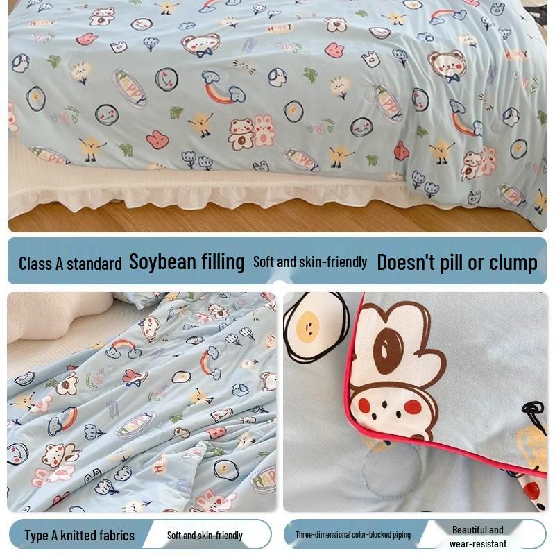 Leichte Baumwoll-Kinderbettdecke - Maschinenwaschbare Sommerdecke