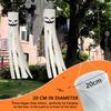 Luminous Halloween Spooky Windsock Waterproof LED Lights Hanging Spooky Flag White Long Ghost Hanging Decoration Porch