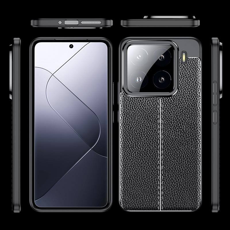 For Xiaomi 15 Case Cover Xiaomi Mi 15 Capas Luxury Shockproof Phone Bumper Back TPU Soft Leather For Fundas Xiaomi 15 Xiaomi15