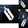 Punk Style Blade Alloy Pendant Necklace With Geometric Design For Men And Women