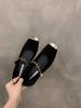 Flat-bottomed French Small Fragrant Single Shoes Women's Shoes 2025 New Spring and Autumn Square Head Temperament Mary Jane Evening Shoes