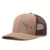 Casual Bull Head Print Summer Baseball Cap Breathable Mesh Sports Visor Adjustable UV Protection Sun Hats Men Women