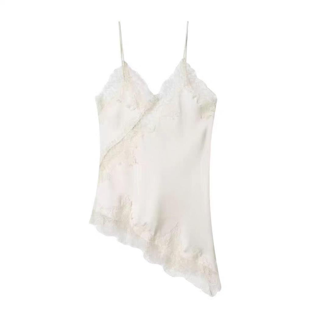 2026 Asymmetrical Lace Patchwork Camisole: Chic & Sexy Autumn/Winter Fashion