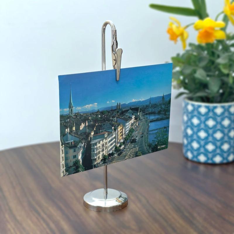 Multi-use Metal Memo Clip Holder Practical Photo Stand for Wedding Office Home Photo Note Display