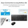 ELECOM Keyboard Wireless (Receiver Included) Membrane Thin Compact Keyboard with Mouse Black TK-FDM109MBK