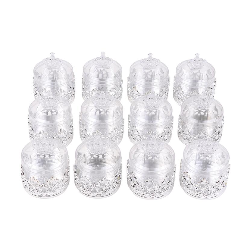 12 Pièces Boîte à Bonbons en Plastique Couronne Cygne Or Argent Emballage Transparent Boîte à Bonbons Anniversaire Mariage Fourniture de Fête
