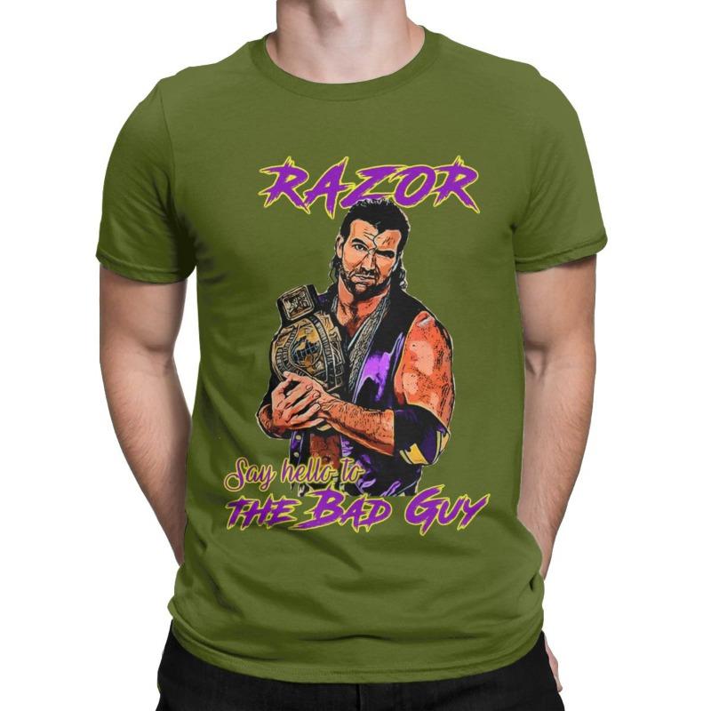 Men's Razor Ramon The Bad Guy T Shirts Wrestling Legend Tops Awesome Short Sleeve O Neck Tees Summer T-Shirts
