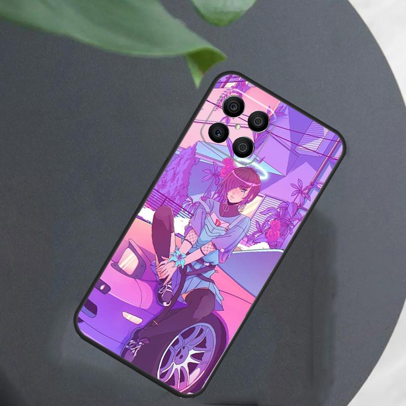 JDM Vaporwave Glitch Anime Pour Honor Magic 8 7 6 Pro Coque Pour Honor Win RT X9d X9c X9b X9a X8c X8b 50 70 90 200 400 Lite