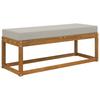 Outdoor Seat Cushion Gray 111.5 X 40 X 8 Cm 100percent  Polyester