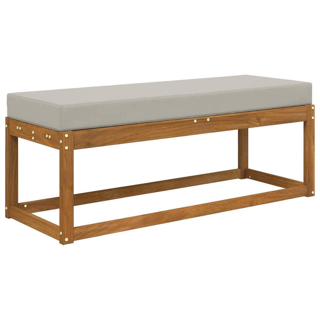 Outdoor Seat Cushion Gray 111.5 X 40 X 8 Cm 100percent  Polyester