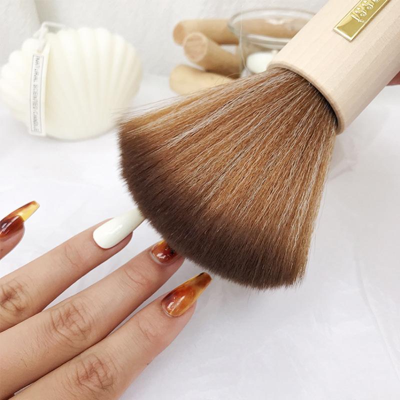 Štětec na čištění nehtů, štětec na make-up, dřevěná rukojeť, štětec na čištění nehtů, gel na nehty, štětec na čištění prachu, make-up, nehtové umění, UV pudr, odstraňovač pudrů