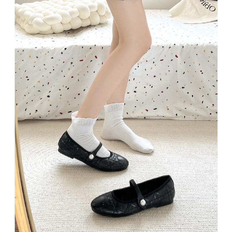 Fashion Flat Mary Jane Shoes Women's New Spring Everything with A Slip-on French Evening Shoes Soft Sole Gentle Single Shoes