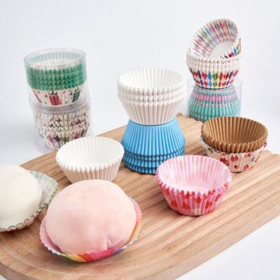 100pcs Colorful Cupcake Liners Greaseproof Paper Standard Size Baking Cups Food Grade Nonstick Molds Muffin Liners