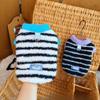 Winter and Autumn Thick and Warm Pet Clothing for Dogs and Cats - Striped Vest with Contrasting Colors for Windproof and Home Use