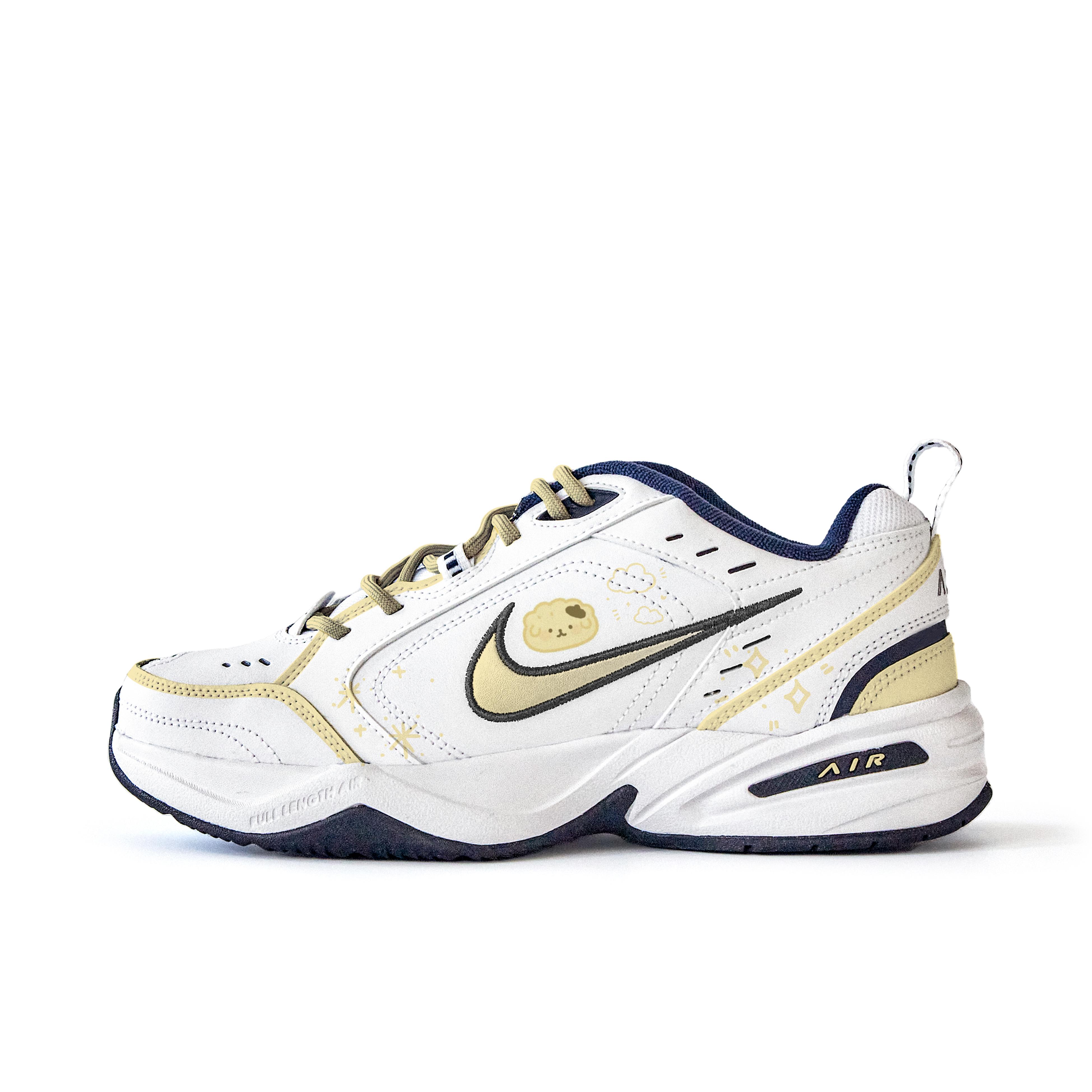 

Nike Air Monarch 4 Tutu Small Peach PU, Textile, Synthetic Leather Slip Resistant Abrasion Resistant Low top 415445-102 (Team746-) 42.5