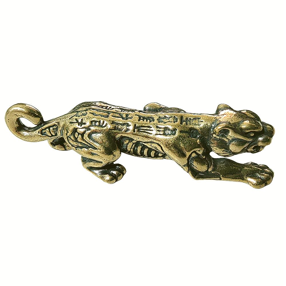 

XITAO Античная медь Фигурки Короля Тигра Аксессуары для домашнего декора Винтажная латунь Животное Горные украшения Украшения для стола HJF0620 28g 57mm*13mm