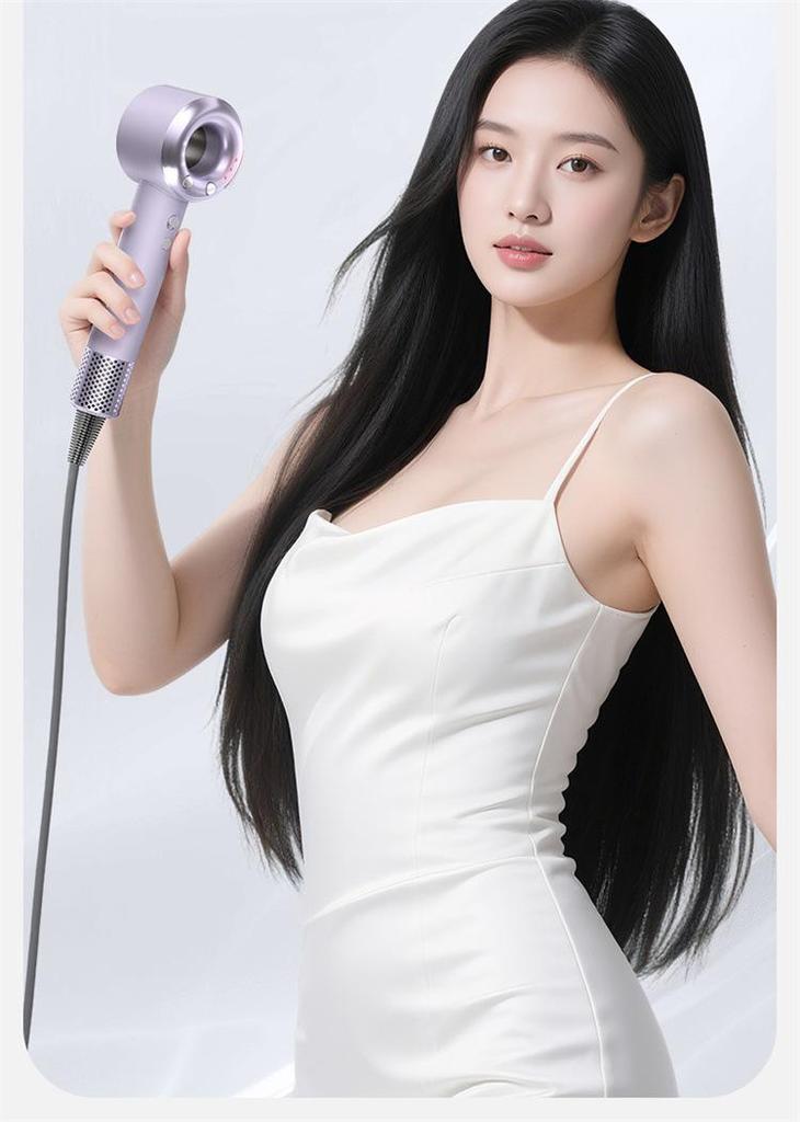 Bladeless High-Speed Hair Dryer, Cold/Hot Air, Negative Ion Technology, 110,000 RPM.