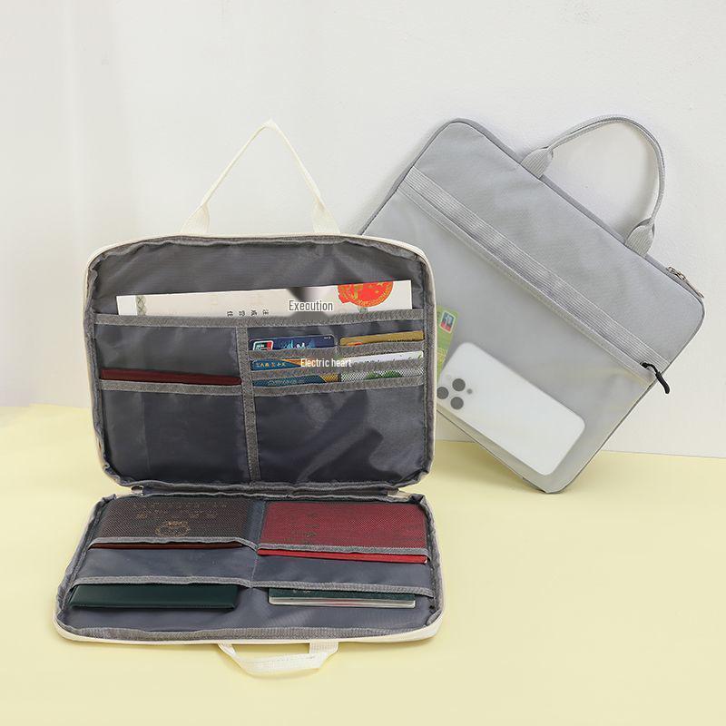 Портативная сумка для хранения деловых документов и печатей Thickened Fabric + Internal Organization